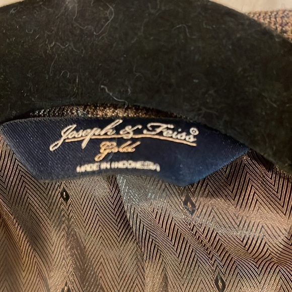 Joseph & Feiss Gold Signature Check Sport Coat 100% Wool Mens Size 48L - Picture 5 of 7